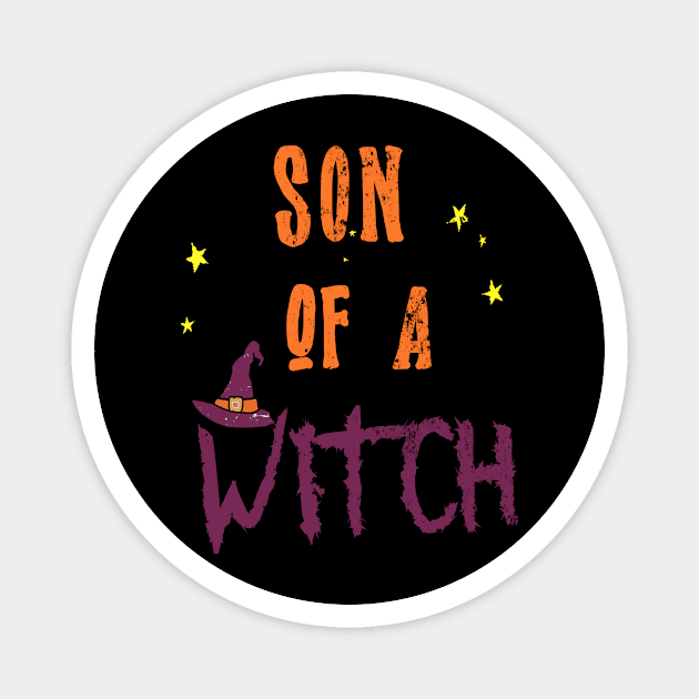 Son of a witch Hat Halloween costume party Gift Magnet by chilla09